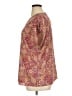 Halogen 100% Polyester Burgundy Short Sleeve Blouse Size 1X - photo 5