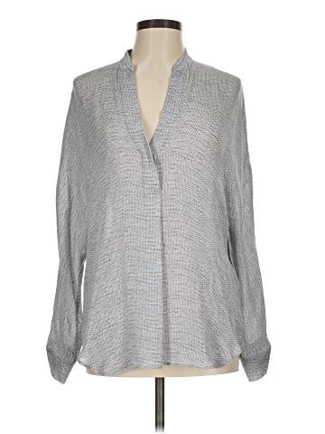 Vince. Long Sleeve Silk Top (view 1)
