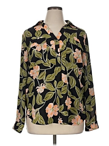 Ann Taylor Factory Long Sleeve Blouse (view 1)