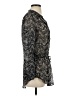 Heartloom 100% Silk Animal Print Black Long Sleeve Silk Top Size S - photo 4