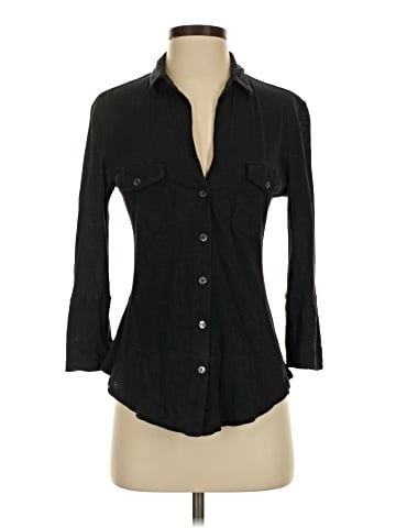 James Perse 3/4 Sleeve Button-Down Shirt (view 1)