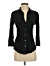 James Perse Black 3/4 Sleeve Button-Down Shirt Size 2 - photo 1