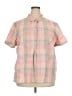L.L.Bean 100% Cotton Checkered-gingham Pink Short Sleeve Button-Down Shirt Size 3X - photo 1