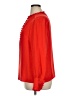 Boden 100% Silk Red Long Sleeve Silk Top Size 14 - photo 5