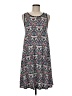 Ann Taylor LOFT Print Blue Casual Dress Size M - photo 1