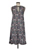 Ann Taylor LOFT Print Blue Casual Dress Size M - photo 2