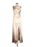 Unbranded 100% Polyester Metallic Tan Cocktail Dress Size M (estimated) - photo 1