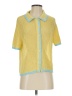 Zara 100% Polyester Yellow Short Sleeve Blouse Size S - photo 1