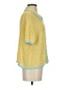 Zara 100% Polyester Yellow Short Sleeve Blouse Size S - photo 4