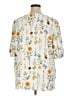 Remade 100% Polyester White Short Sleeve Blouse Size XL - photo 2