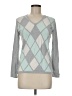 Tommy Hilfiger 100% Cotton Argyle Silver Pullover Sweater Size M - photo 1