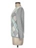 Tommy Hilfiger 100% Cotton Argyle Silver Pullover Sweater Size M - photo 5