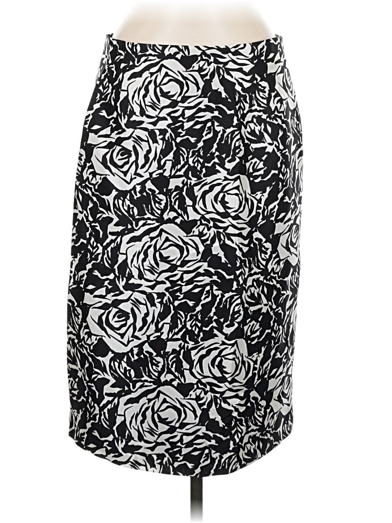 Pre-owned Doncaster Collection Silk Skirt In Black