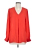 Rose + Olive 100% Polyester Red Long Sleeve Blouse Size M - photo 1