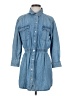 Zara Blue 3/4 Sleeve Button-Down Shirt Size S - photo 1