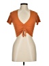 Blue Blush Orange Short Sleeve Top Size M - photo 1