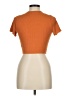 Blue Blush Orange Short Sleeve Top Size M - photo 2
