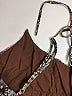 Blush 100% Polyester Paisley Gray Brown Cocktail Dress Size M - photo 3