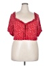 PrettyLittleThing Red Short Sleeve Blouse Size 22 - photo 1