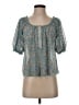 Free People Teal Short Sleeve Blouse Size XS - photo 1