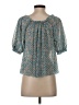 Free People Teal Short Sleeve Blouse Size XS - photo 2