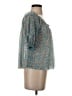 Free People Teal Short Sleeve Blouse Size XS - photo 4