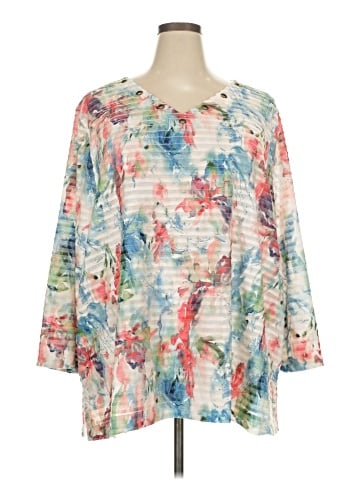 MULTIPLES 3/4 Sleeve Blouse (view 1)