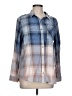 Vanilla Star Plaid Blue Long Sleeve Button-Down Shirt Size L - photo 1