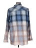 Vanilla Star Plaid Blue Long Sleeve Button-Down Shirt Size L - photo 2