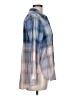 Vanilla Star Plaid Blue Long Sleeve Button-Down Shirt Size L - photo 4