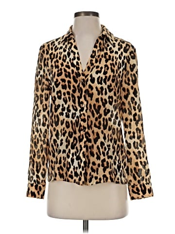 Alice + Olivia Long Sleeve Silk Top (view 1)