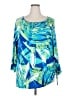Ruby Rd. Blue 3/4 Sleeve T-Shirt Size 2X - photo 1