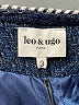 leo & ugo 100% Polyester Tweed Blue Jacket Size 10 (3) - photo 6