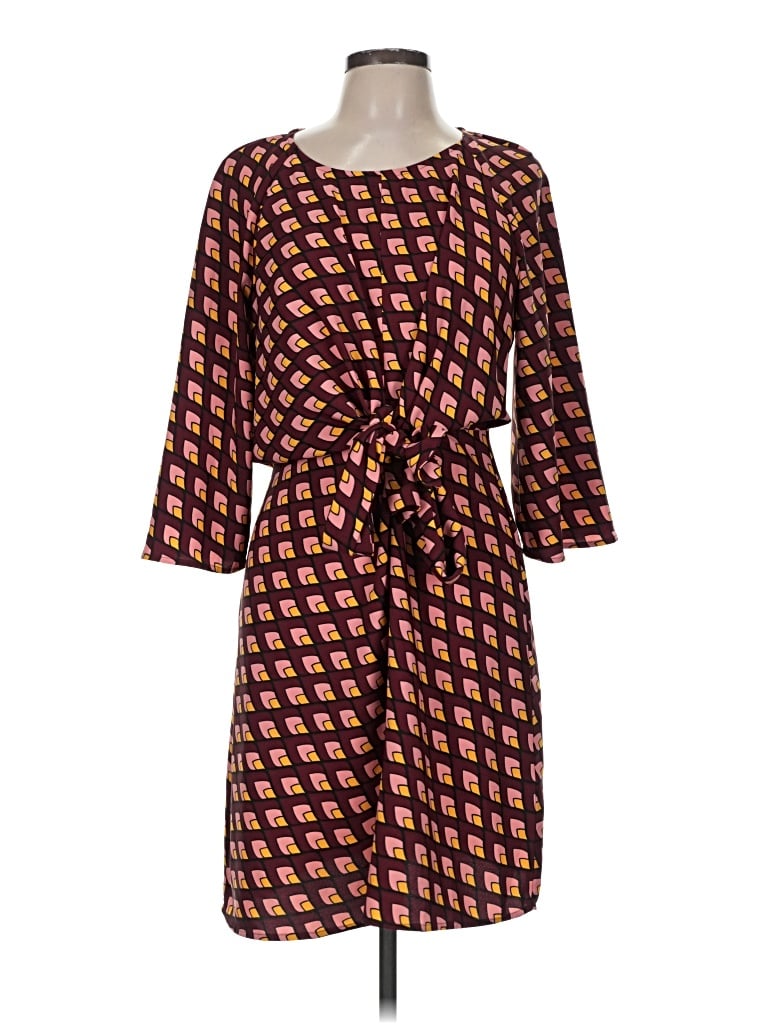 Pre-owned Halogen Casual Dress In Burgundy