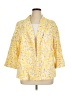 Skies Are Blue Print Yellow Blazer Size 1X - photo 1