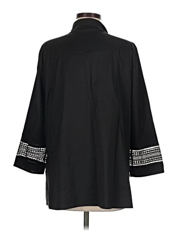 misook 3/4 Sleeve Button-Down Shirt (view 2)