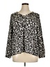 Nic + Zoe 100% Polyester Animal Print Ivory Long Sleeve Blouse Size XL - photo 1