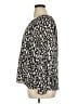 Nic + Zoe 100% Polyester Animal Print Ivory Long Sleeve Blouse Size XL - photo 5