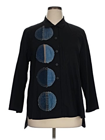 Ela 3/4 Sleeve Button-Down Shirt (view 1)