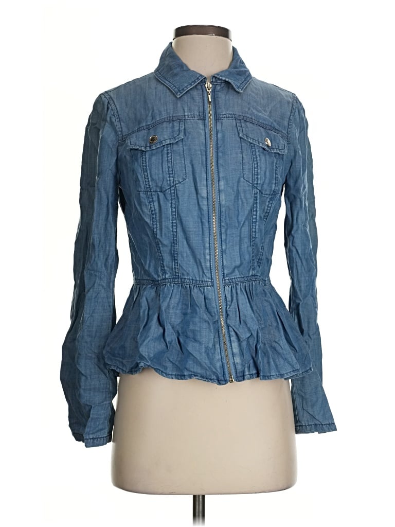 Pre-owned White House Black Market Denim Jacket In Blue