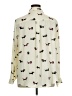 Torrid 100% Polyester Print Ivory Long Sleeve Blouse Size 2X Plus (2) - photo 2