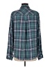 Bella Dahl Plaid Teal Long Sleeve Button-Down Shirt Size M - photo 2