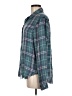 Bella Dahl Plaid Teal Long Sleeve Button-Down Shirt Size M - photo 5