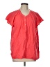 Unbranded 100% Cotton Red Short Sleeve Blouse Size L - photo 1
