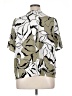 Nine West 100% Polyester Print Ivory Short Sleeve Blouse Size 1X - photo 2