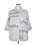 Allison Daley Stripes Silver 3/4 Sleeve Blouse Size 18 - photo 1