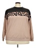 PixieLane Animal Print Tan Sweatshirt Size 2X - photo 1