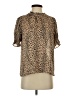 THML Animal Print Brown Short Sleeve Blouse Size S - photo 1