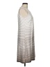 Perceptions Polka Dots Silver Casual Dress Size M - photo 4