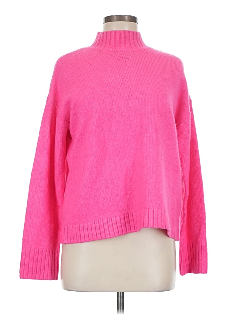 Pre-owned Ann Taylor Loft Turtleneck Sweater In Pink